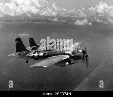 Grumman F4F Wildcat en formation. Banque D'Images