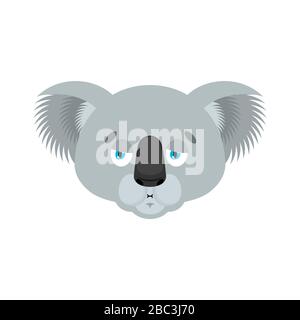 Koala nausée émoji. koala ours Sick émotions avatar. Bête malade. Illustration vectorielle Illustration de Vecteur