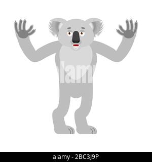 Koala heureux. koala ours merry. Joyeuse bête. Illustration vectorielle Illustration de Vecteur