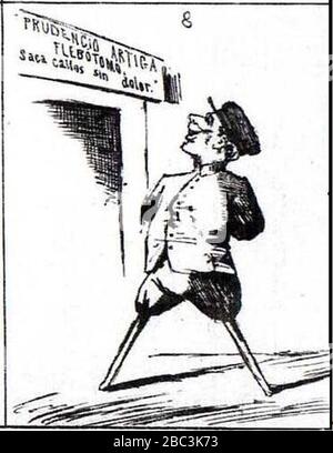 Guerra del pacífico 1879-1884 Caricatura 104. Banque D'Images