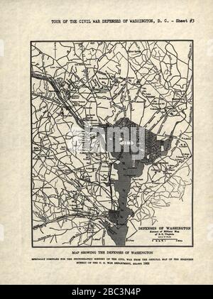 Guides pour la visite des défenses historiques de la guerre civile, Washington D.C. Banque D'Images