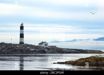 Phare de Race Rock Banque D'Images