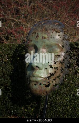 Leaf Spirit Simon piston Sculpture installation Art Royal Botanical Gardens Kew Gardens, Richmond, Londres, TW9 3 AE Banque D'Images