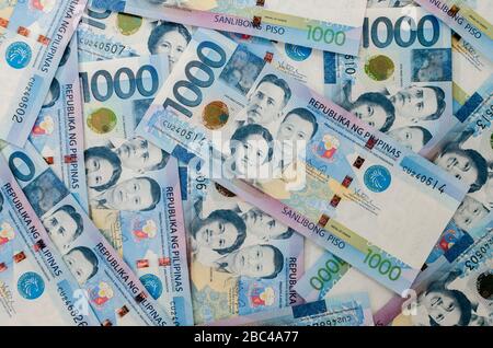 Espèces de 1000 peso philippin Banque D'Images