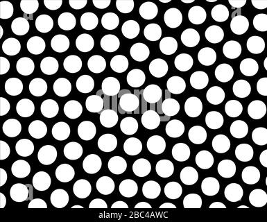 blanc en pointillés noirs sans couture Banque D'Images