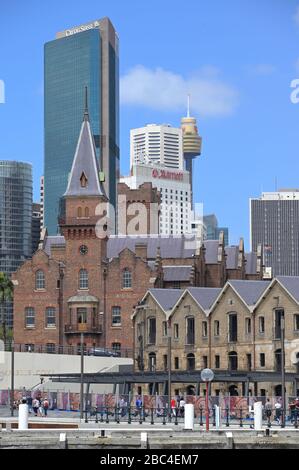 Port de Sydney vers Campbells Cove et The Rocks, AUS Banque D'Images