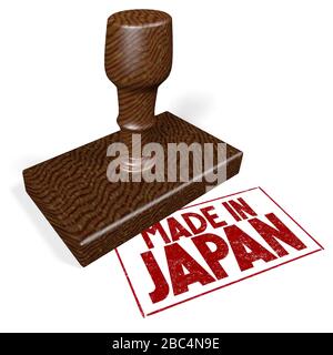 Tampon en caoutchouc tridimensionnel - fabriqué au Japon Banque D'Images