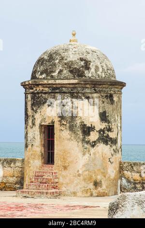 les vieux murs de carthagène colombie Banque D'Images