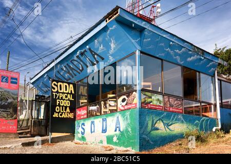 Soda, restaurant populaire typique au Costa Rica. Costa Rica nourriture locale. Banque D'Images