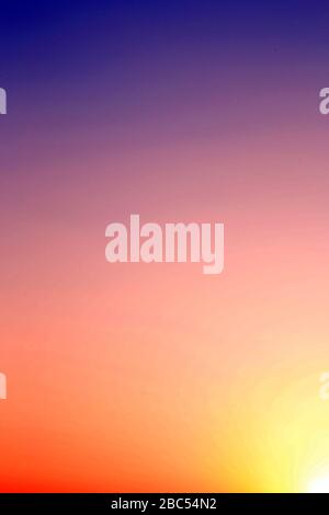 Dégradés de couleurs de la lumière à l'ombre, du blanc au rouge au bleu Banque D'Images
