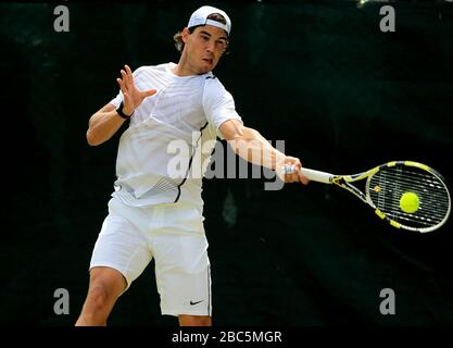 Rafael Nadal en Espagne pendant la pratique Banque D'Images