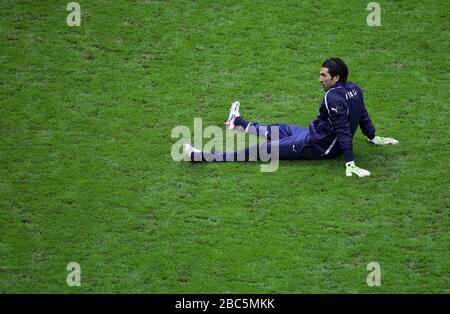 Le gardien de but italien Gianluigi Buffon pendant la séance de formation Banque D'Images