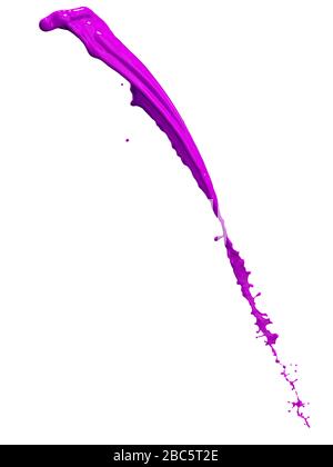 peinture violette splendide isolée sur fond blanc Banque D'Images