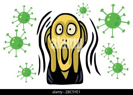 Les personnes qui font des cris sont responsables de la crise mondiale de la santé de Coronavirus COVID-19. Illustration vectorielle Illustration de Vecteur