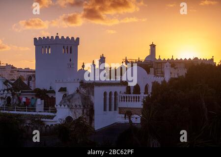 Tanger, Maroc : la Kasbah au coucher du soleil Banque D'Images