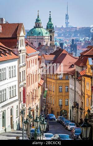 Centre historique de Prague, république tchèque, sans peuplement, pendant le paandème du Covid-19 Banque D'Images