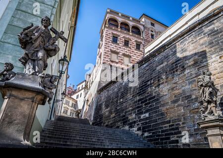 Centre historique de Prague, république tchèque, sans peuplement, pendant le paandème du Covid-19 Banque D'Images