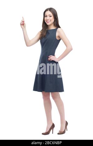 Portrait de la jeune femme d'affaires debout Banque D'Images