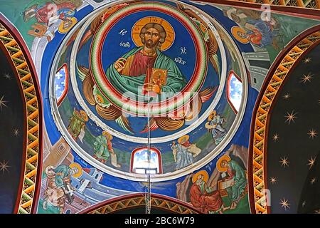 JÉRUSALEM, ISRAËL - 20 NOVEMBRE 2017 : intérieur du monastère de Mar Elias. C'est un monastère orthodoxe grec dans le sud de Jérusalem Banque D'Images