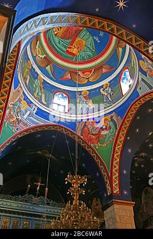 JÉRUSALEM, ISRAËL - 20 NOVEMBRE 2017 : intérieur du monastère de Mar Elias. C'est un monastère orthodoxe grec dans le sud de Jérusalem Banque D'Images