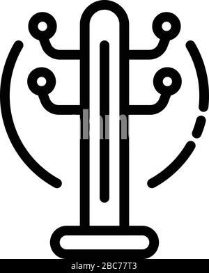 Icône de suspension de rack, style de contour Illustration de Vecteur