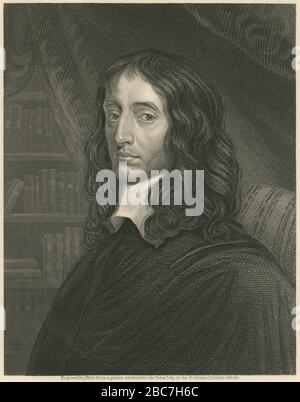 Gravure ancienne, John Selden. John Selden (1584-1654) était un juriste anglais, un érudit des anciennes lois et de la constitution de l'Angleterre et un érudit du droit juif. SOURCE: GRAVURE ORIGINALE Banque D'Images