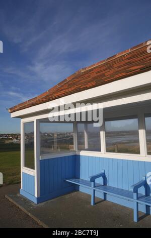 Refuge en bord de mer, Minnis Bay, Birchington, Kent, Angleterre, Royaume-Uni Banque D'Images