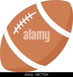 Illustration vectorielle de l'icône du ballon de football américain de Rugby Illustration de Vecteur