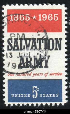 États-unis - VERS 1965 : timbres par United States, montre l'Armée du Salut, vers 1965 Banque D'Images