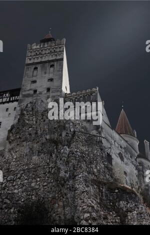 Château de Bran, connu sous le nom de Château de Dracula, Transylvanie, Roumanie Banque D'Images