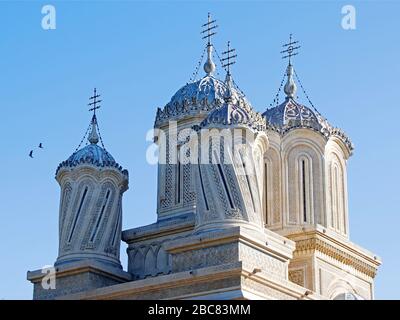 Monastère de Curtea de Arges, site historique dans la Valachia médiévale, Roumanie Banque D'Images