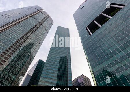 Le Sail @ Marina Bay, un quai Raffles et un boulevard Marina, DP Architects, Singapour Banque D'Images