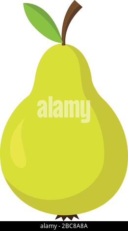 Poire fruit icône image vecteur illustration conception plate Illustration de Vecteur