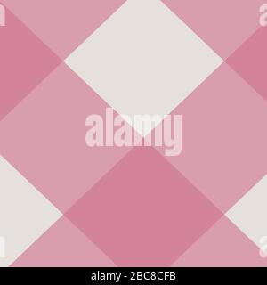 Le buffle rose et crème est un arrière-plan diagonal en forme de tartan écossais. papier numérique 12x12, en forme de losange géométrique Banque D'Images