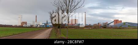 Allemagne, Saxe-Anhalt, Zielitz, vue sur les ouvrages en potasse et en sel de Zielitz Banque D'Images