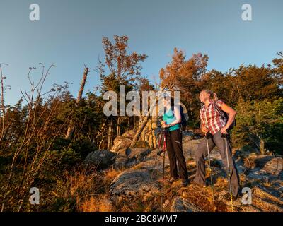 Randonnée sur la Zweilersteig, vue de Watzeck dans l'Elztal Banque D'Images