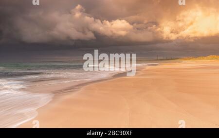 Plage de St Fergus. Aberdeenshire. Ecosse. Banque D'Images