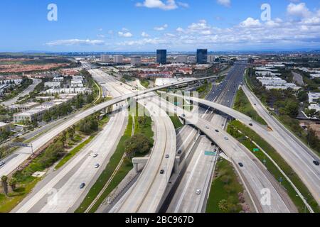 Vue aérienne de l'échangeur de l'autoroute El Toro y Banque D'Images