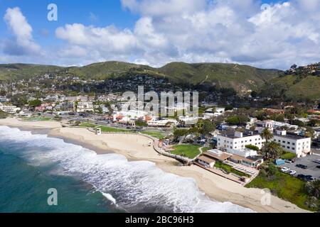 Vue aérienne sur Laguna Beach, Californie Banque D'Images