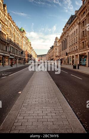 Regent Street pendant le verrouillage Banque D'Images