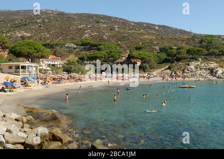 Plage de Seccheto, île d'Elbe, Parc National de l'Archipel Toscan, province de Livourne, Toscane, Italie Banque D'Images