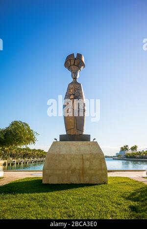 Statue décorative. Boulevard Biscayne. Miami. Floride. ÉTATS-UNIS. Banque D'Images