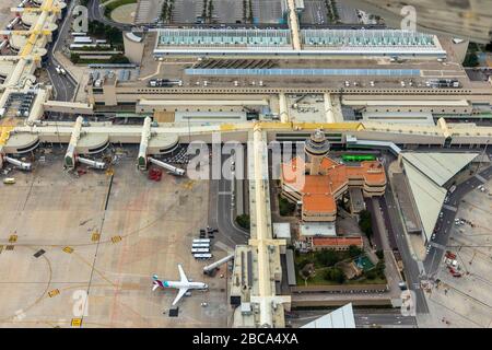 Vue aérienne, Aéroport de Palma, Aéroport de Palma de Majorque, réception, terminal, Palma, Iles Baléares, Espagne, Europe, Majorque Banque D'Images