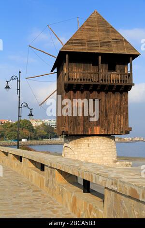 Moulin de la Vieille Ville,Nessebar,Bulgarie,Europe de l'est Banque D'Images