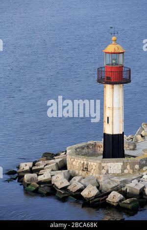 Phare, Port de Varna, Province homonyme, Bulgarie Banque D'Images
