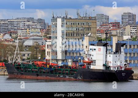 Navire, Port de Varna, province homonyme, Bulgarie Banque D'Images