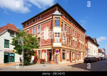 Schelfstadt avec maisons à colombages, Mecklembourg-Poméranie-Occidentale, Allemagne, Europe Banque D'Images