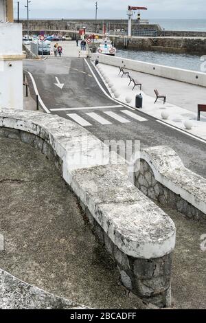 Espagne, côte nord, Cantabrie, Comillas, port Banque D'Images