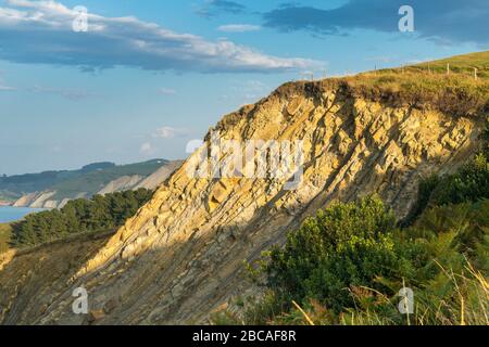 Espagne, côte nord, Pays basque, route de Flysch, réseau géopark de l'UNESCO Banque D'Images