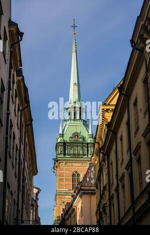 Suède, Stockholm, Gamla Stan, vieille ville, Tyska Kyrkan, Église allemande Banque D'Images